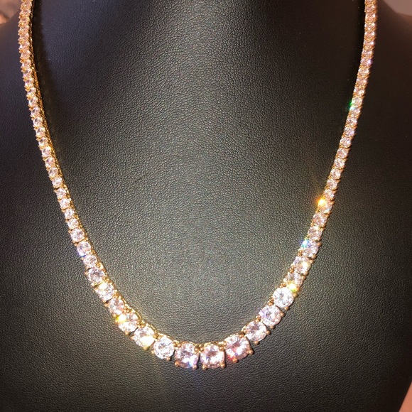 20ct Gradient Tennis Necklace - Picture 13 of 14